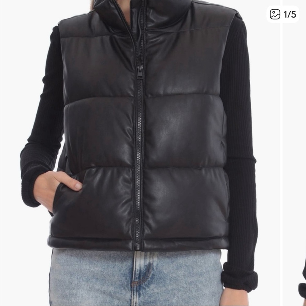 Avec Les Filles faux leather vest